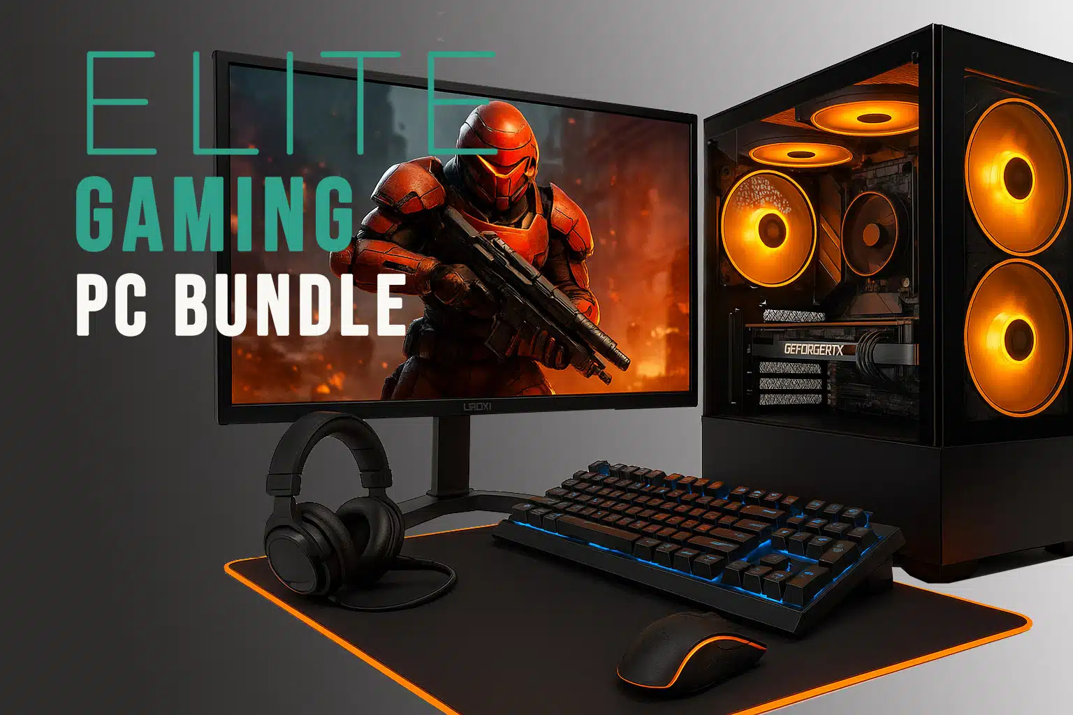 Elite Gaming PC Bundle - AMD Ryzen 7 9700X Nvidia RTX 5070 Ti 16GB