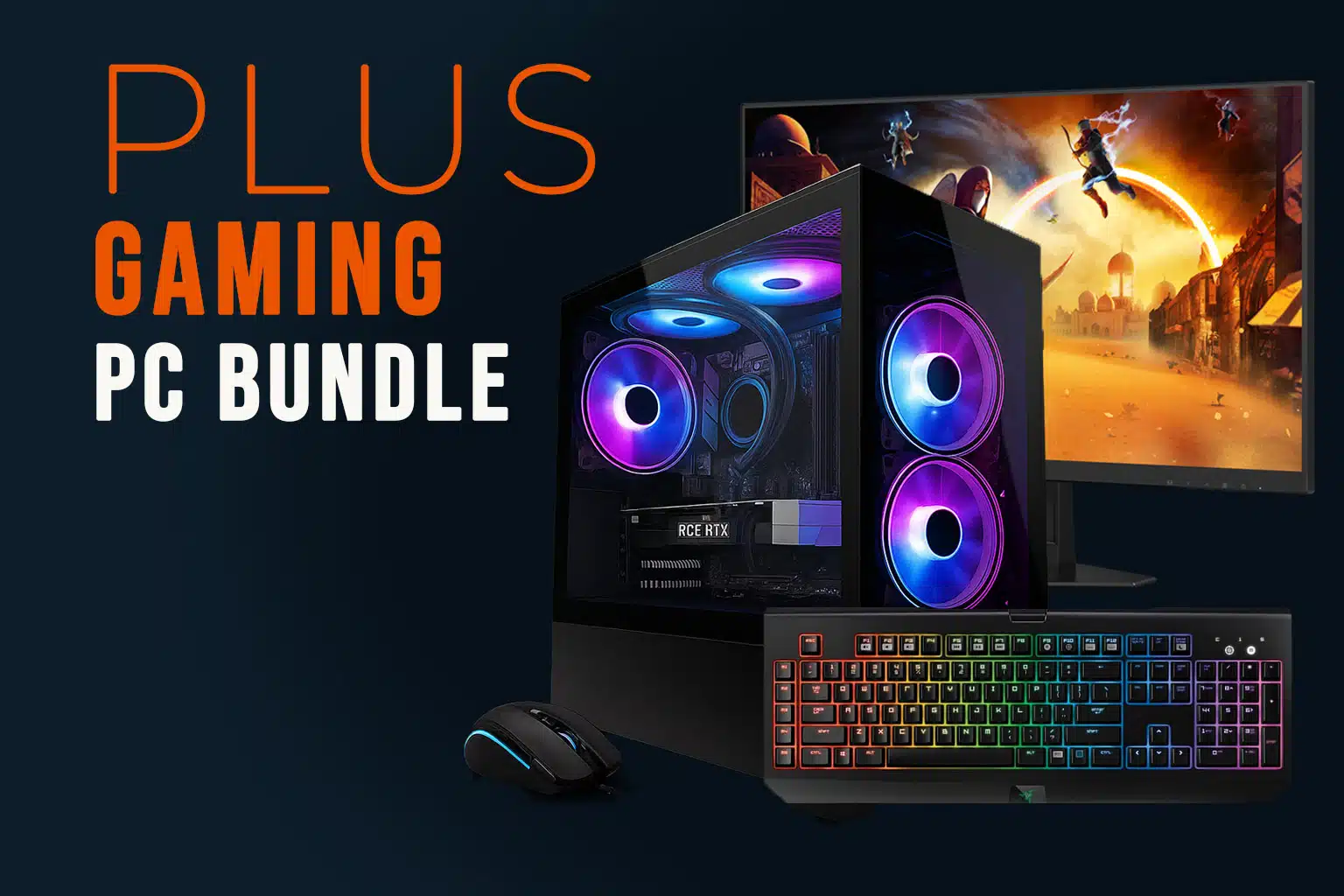 Plus Gaming PC Bundle - AMD Ryzen 5 9600X Nvidia RTX 5060 Ti 8GB